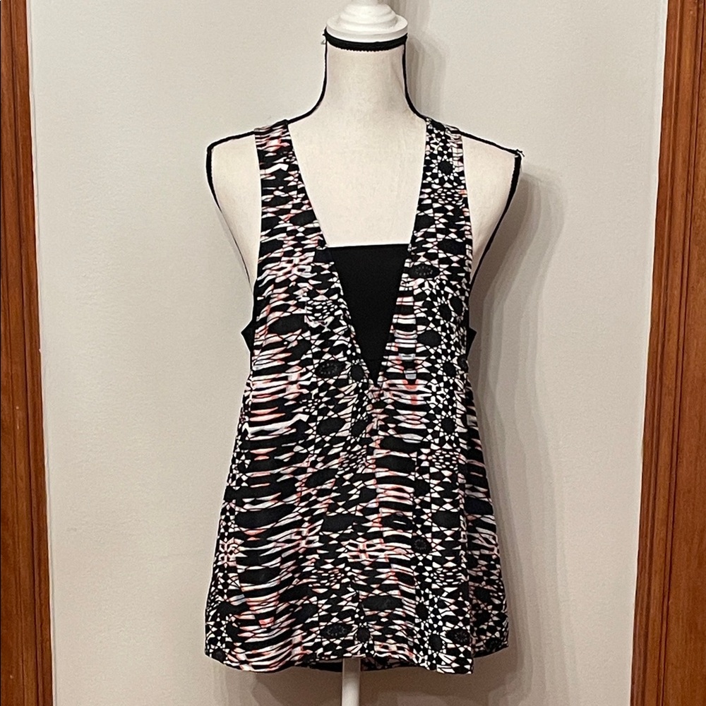 Cooper & Ella Black and White Patterned Tank Top